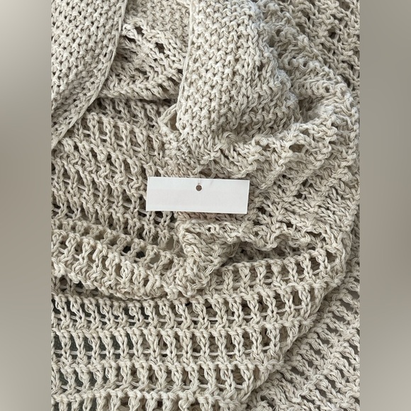 Max Studio Beige Open Weave Lightweight Cardigan NWT Size 2X - Picture 11 of 11